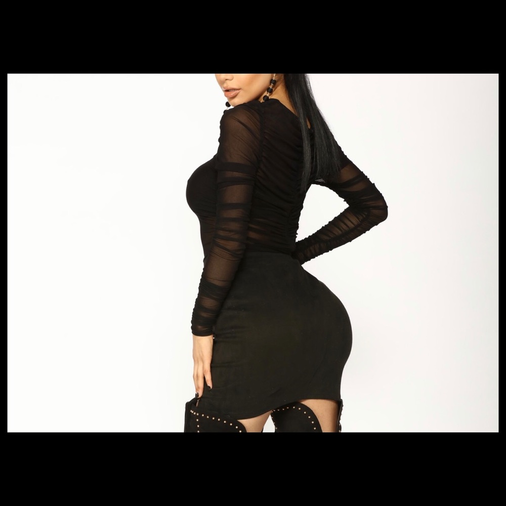 Drop it down low mesh dress - Picture 2 of 3